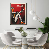 Wall Art 80cmx120cm Bally Man by Villemot Black Frame Canvas