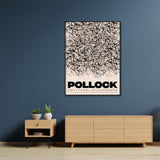 Wall Art 60cmx90cm Jackson Pollock Exhibition II Black Frame Canvas