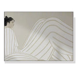 Wall Art 50cmx70cm Abstract Lady White Frame Canvas