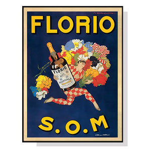 Wall Art 40cmx60cm Florio S.O.M Black Frame Canvas