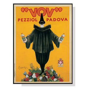 Wall Art 40cmx60cm Pezziol Padova Black Frame Canvas