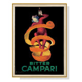 Wall Art 50cmx70cm Bitter Campari Gold Frame Canvas