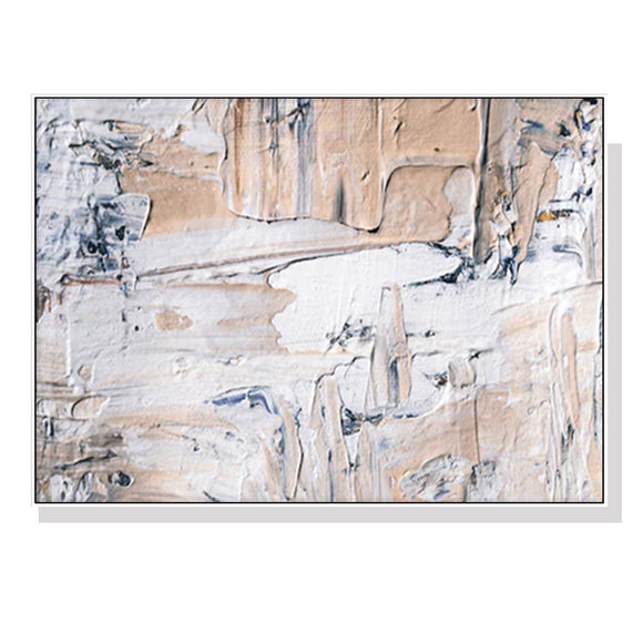 Wall Art 80cmx120cm  Modern Abstract Oil Painting Style White Frame Canvas