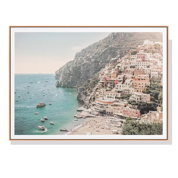 Wall Art 40cmx60cm Italy Amalfi Coast Wood Frame Canvas