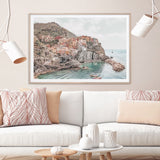 Wall Art 50cmx70cm Italy Cinque Terre Wood Frame Canvas