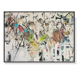 Wall Art 50cmx70cm Abstract White Dream Black Frame Canvas