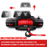 X-BULL 14500LBS Electric Winch 12V synthetic rope with Recovery Tracks Gen3.0 Black