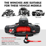 X-BULL Electric Winch 13000LBS 12V Synthetic Rope 28M Wireless Offroad 4WD 4x4