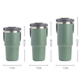 750ML Purple Stainless Steel Travel Mug with Leak-proof 2-in-1 Straw and Sip Lid, Vacuum Insulated Coffee Mug for Car, Office, Perfect Gifts, Keeps Liquids Hot or Cold