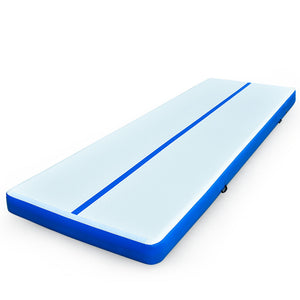 PROFLEX  800x100x20cm Inflatable Air Track Mat Tumbling Gymnastics, Blue & White (No Pump)