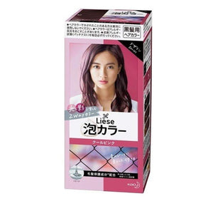 [6-PACK] Kao Japan Liese Black Hair with Foam Hair Dye 108ml (11 Colors Available) Cold Pink