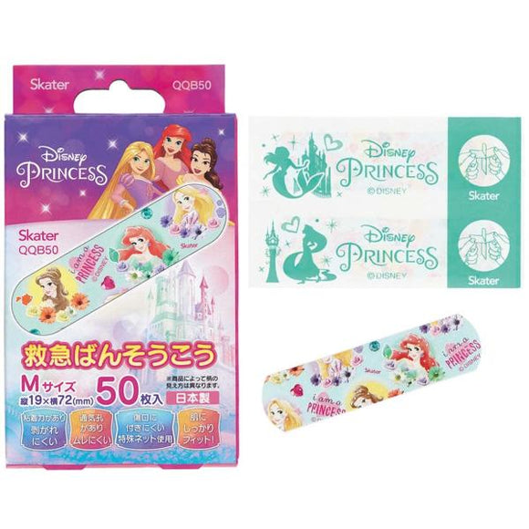 [6-PACK] Skater Japan M-size Bandage 50 Pieces 19*72mm ( 2 Styles Available ) Princess