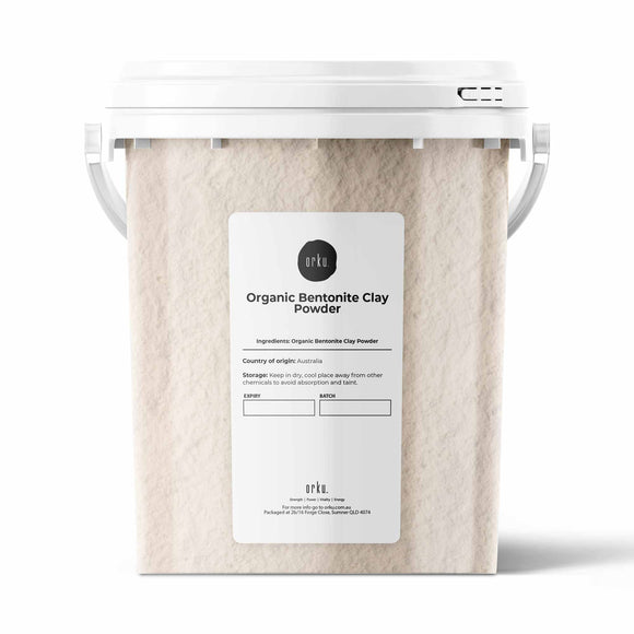 1.1Kg Organic Sodium Bentonite Clay Powder Tub Bucket - Cosmetic Montmorillonite
