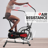 Powertrain Air Resistance Fan Exercise Bike Cardio - Black