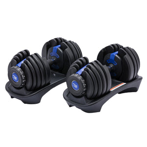 Powertrain 2x 24kg Adjustable Dumbbell Home Gym Set