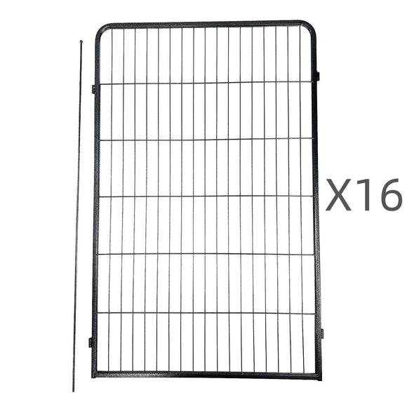 YES4PETS 16 Panel 120 cm Heavy Duty Pet Dog Cat Rabbit Exercise Extension Playpen Puppy Rabbit Fence