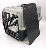 YES4PETS Large Dog Cat Crate Pet Carrier Rabbit Airline Cage With Tray And Bowl Black