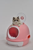 YES4PETS Cat Toilet Litter Box Tray House W Sky window Drawer Photocatalyst Purifier Pink