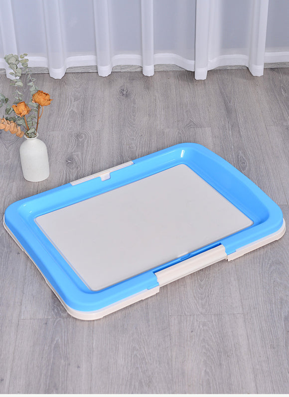 YES4PETS Large Portable Dog Potty Training Tray Pet Puppy Toilet Trays Loo Pad Mat Blue