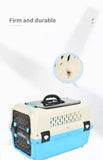 YES4PETS Large Dog Cat Crate Pet Rabbit Carrier Travel Cage With Tray & Window Blue