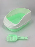 YES4PETS Large Portable Cat Toilet Litter Box Tray House with Scoop Green