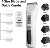 YES4PETS Pet Electric Dog Pet Clipper Kit Blade Set Cat Animal Hair Grooming Cordless White