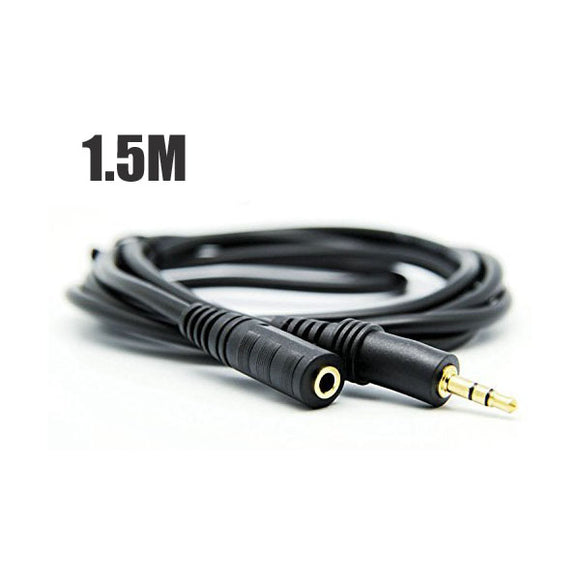 1.5m 1/8 Stereo Audio Headphone Extension Cable 3.5mm Male to 3.mm Female M/F