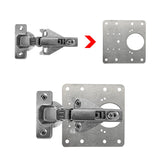 1 Pcs Kitchen Cupboard Door Cabinet Hinges Repair Plate Brackets Kit Fixing Screws