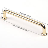 128mm Polished gold Furniture Kitchen Bathroom Cabinet Handles Drawer Bar Handle Pull Knob