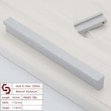 Zinc Kitchen Cabinet Handles Drawer Bar Handle Pull Silver 128mm