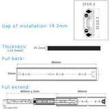 26in Pair 150KG Heavy Duty Drawer Slides Rails Runners Locking Ball Bearing
