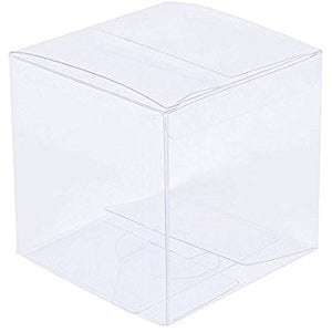 10 Pack of 9cm Sqaured Cube Gift Box -  Product Showcase Clear Plastic Shop Display Storage Packaging Box