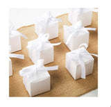 10 Pack of White 5x5x8cm Square Cube Card Gift Box - Folding Packaging Small rectangle/square Boxes for Wedding Jewelry Gift Party Favor Model Candy Chocolate Soap Box