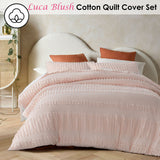 Vintage Design Homewares Luca Blush Cotton Quilt Cover Set King