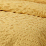 Vintage Design Homewares Malvern Ochre Cotton Quilt Cover Set Queen