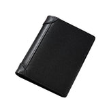 100% Genuine Leather Men's Wallet RFID Blocking Card Holder Bifold and Long Wallets (Black Bifold Verticle)