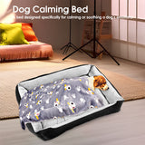 Vaka Navy Dog Bed Pet Cat Calming Floor Mat Sleeping Cave Washable Extra Large 29706