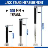 4x Trailer Caravan Canopy Jack Leg Stand Heavy Duty 3175KG 7000lbs Side Handle