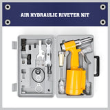 Air Hydraulic Pop Rivet Gun Pneumatic Riveter Industrial 4-Size Set With Case
