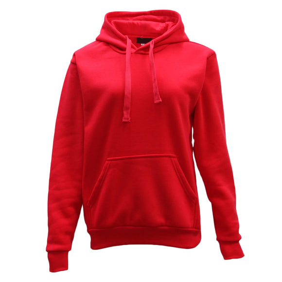 Adult Unisex Men's Basic Plain Hoodie Pullover Sweater Sweatshirt Jumper XS-8XL, Red, 2XL