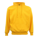 Adult Unisex Men's Basic Plain Hoodie Pullover Sweater Sweatshirt Jumper XS-8XL, Yellow, 3XL