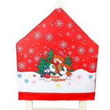 10x Christmas Chair Covers Dinner Table Santa Hat Snowman Home DǸcor Ornaments, Snowman (10 Chair Covers)