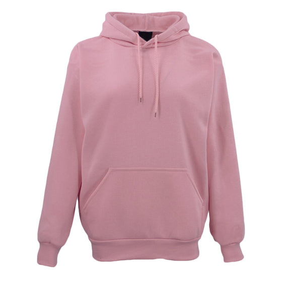 Adult Unisex Men's Basic Plain Hoodie Pullover Sweater Sweatshirt Jumper XS-8XL, Dusty Pink, XL