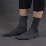 10 Pairs Men's Women's Cotton Breathable Crew Length Socks Work Business Cushion, Navy