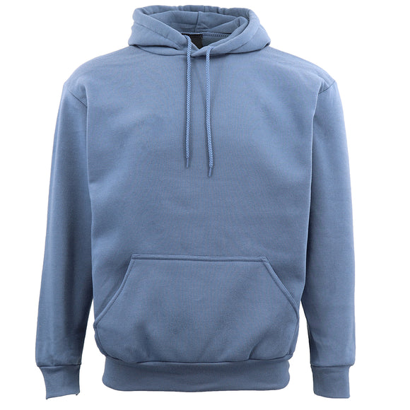 Adult Unisex Men's Basic Plain Hoodie Pullover Sweater Sweatshirt Jumper XS-8XL, Wash Blue, XS