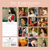 Pre-Raphaelites - 2024 Square Wall Calendar 16 Months Arts Planner New Year Gift