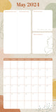 Wellness Planner - 2024 Square Wall Calendar 16 Months Health Mindset Planner