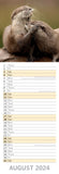 Adorable Animals 2024 Slimline Slim Wall Calendar Hanging Planner New Year Gift