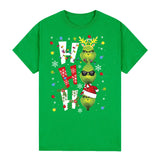 100% Cotton Christmas T-shirt Adult Unisex Tee Tops Funny Santa Party Custume, Shrek (Green), L
