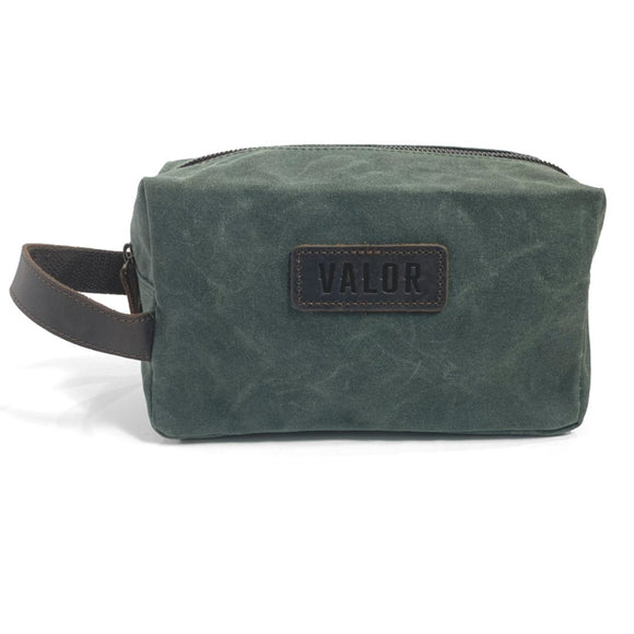 Waxed Canvas Toiletry Bag - Green